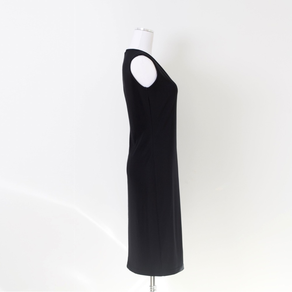 90's Vintage Sleeveless Slinky Knee Length Dress - Picture 7 of 8